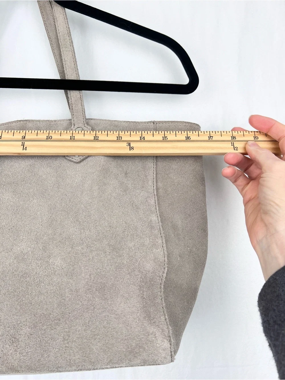 M.I.L.A. Luxe Bag | Suede | Taupe Beige | Tote Shoulder Bag Modern Boho Luxury